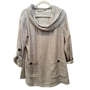 Soft Surroundings Sundown Top Funnel Cowl Neck Tunic Top Sz M Lightweight